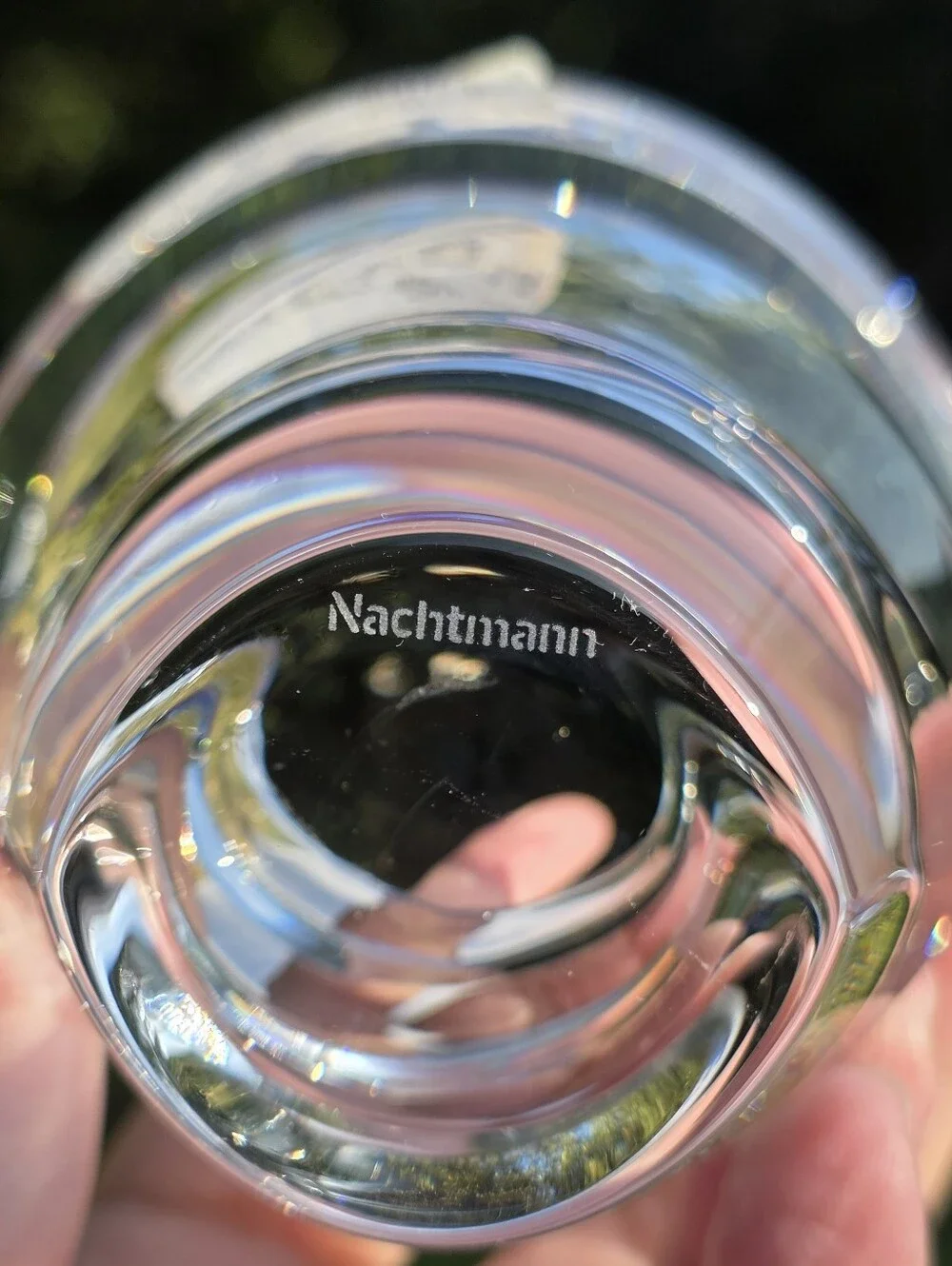 Nachtmann 24% Lead Crystal Votive Candle Holder Germany Signed